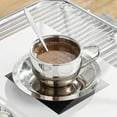 thumbnail image 1 of Double-Wall Insulated Stainless Steel Coffee Mug Set | 304 European Style Office Cup with Spoon | Reception Business Gift for Hot & Cold Drinks, Size S, 1 of 5