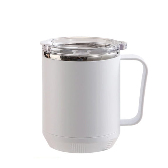 Double Wall Insulated Stainless Steel Coffee Mug with Lid & Handle – Travel, Camping, Office, Eco-Friendly Thermal Drinkware