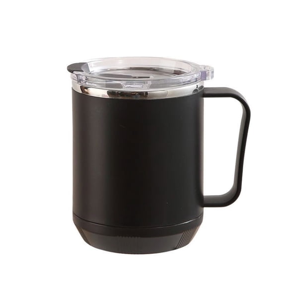 Double Wall Insulated Stainless Steel Coffee Mug with Lid & Handle – Travel, Camping, Office, Eco-Friendly Thermal Drinkware