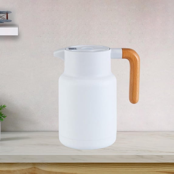 Double Wall Insulated Thermal Coffee Carafe 1.3L Water Tea Jug Stainless Steel Coffee Pot Milk Kettle for Drom Kitchen Hotel