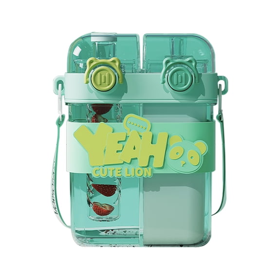 Double Wall Kids Straw Cup 760ml BPA-Free Leakproof Water Bottle Outdoor Portable