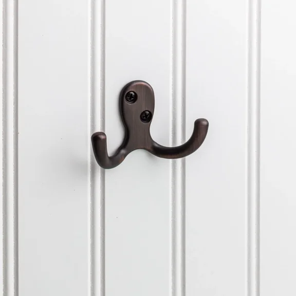 Double Wall Mount Hat Coat Robe Hook Bathroom Towel Holder Oil Rubbed Bronze
