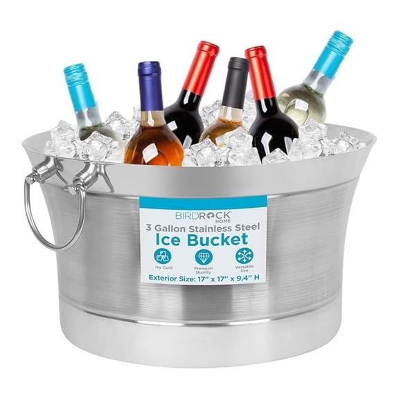 Double Wall Round Beverage Tub | Stainless Steel | Small