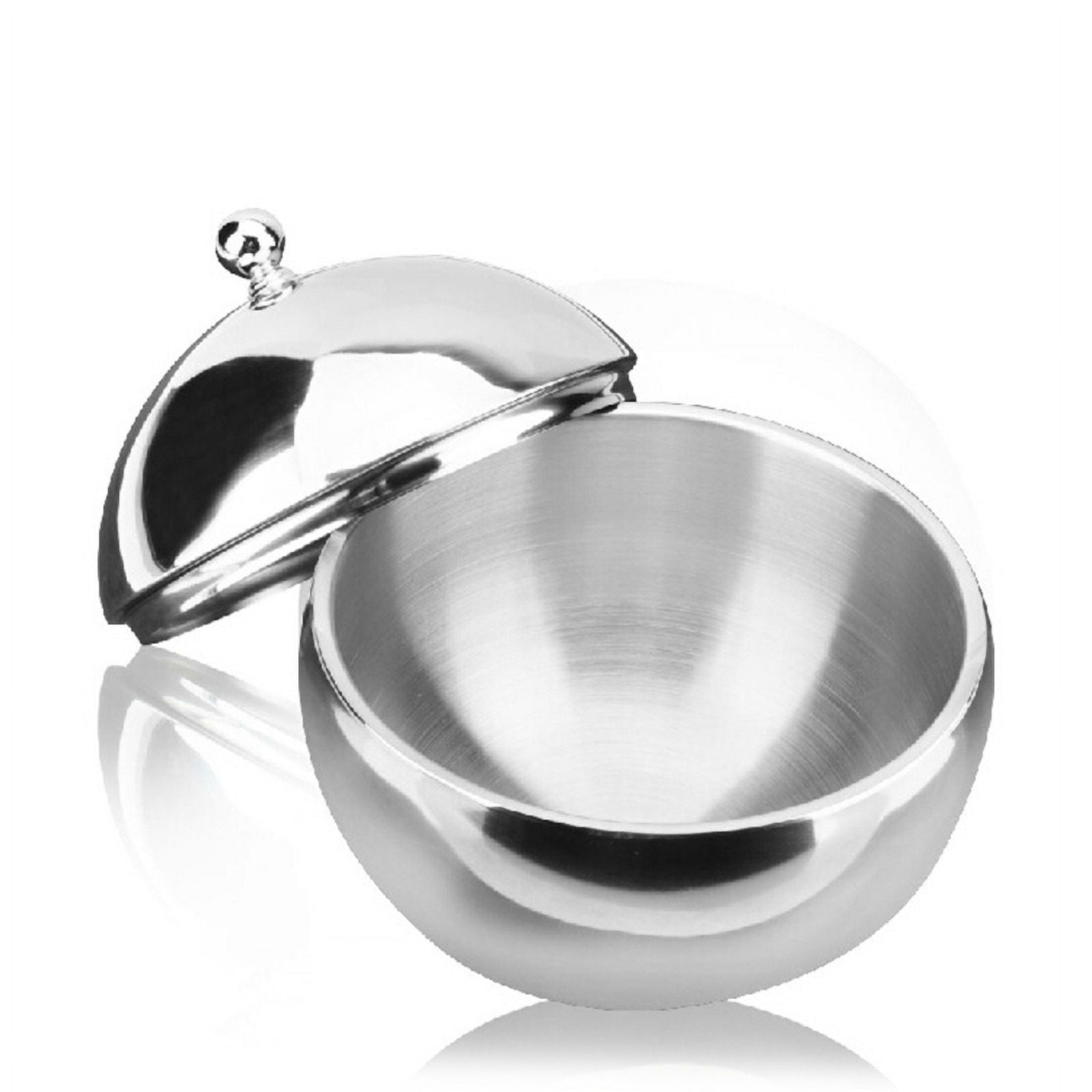 Double Wall Spherical Ice Bucket Salad Bowl with Lid Seasoning Mixing