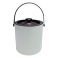 thumbnail image 1 of Double Wall Stainless Steel 1.5 QT Ice Bucket With Lid, Keeps Ice Cold & Dry, Home Bar, Chilling Beer, Champagne, Wine Bottle, White 1.5 QT Ice Bucket with Oil Rubbed Bronze Arch Handle and lid., 1 of 4