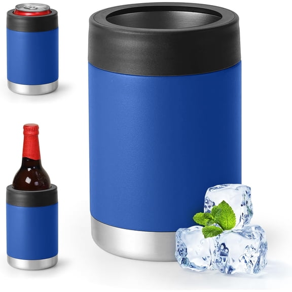 Double-Wall Stainless Steel Can Cooler, Universal Fit