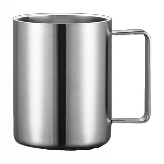 Double Wall Stainless Steel Coffee Mug with lid Portable Milk Cup for Travel