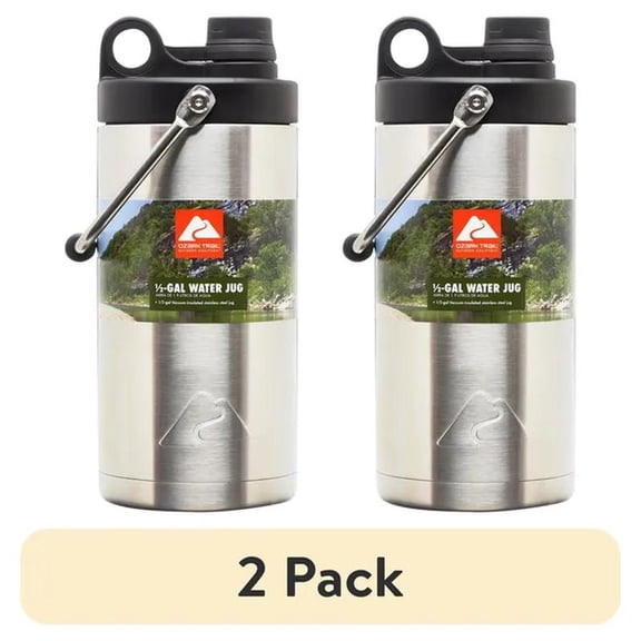 Double-Wall Vacuum-Sealed Insulated Stainless Steel Water Jug with Carrying Handle