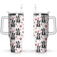 thumbnail image 1 of Double-Walled Dog Lover Coffee Tumbler 40oz - Durable Stainless Steel Mug with Handle & Straw - Cute Gift for Women, 1 of 7