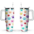 thumbnail image 1 of Double-Walled Dog Lover Coffee Tumbler 40oz - Durable Stainless Steel Mug with Handle & Straw - Cute Gift for Women, 1 of 7