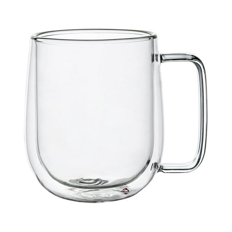 250ml Double Walled Coffee Mugs Set of 2 - Glass Cappuccino Latte