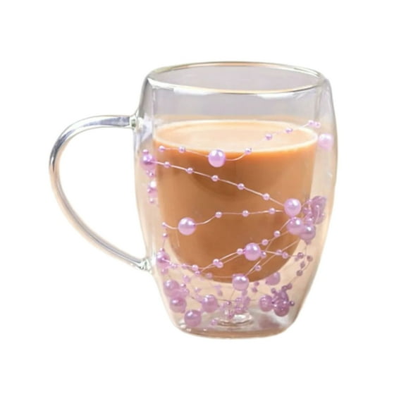 Double Walled Glass Cups 350ML Insulating Coffee Glasses Simple Glasswares