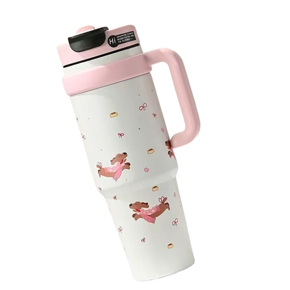Double Walled Insulated Travel Mugs Oversized Sip Tube Spill Resistant Cap Wide Mouths Design Easy
