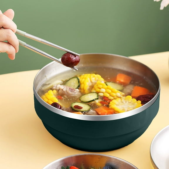 Double-Walled Stainless Steel Insulated Bowl | 15cm Portable Food Container | Keeps Food Hot or Cold | Stackable & Nestable Design | Perfect for Lunches, Picnics & Office Meals | 4 Colors