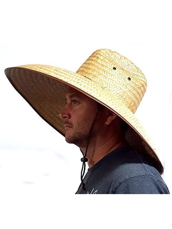 Double Weaved Hard Shell Shade Hat Wide Brim Straw Hat