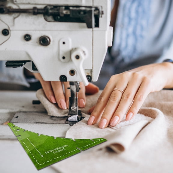Double Wedding Ring Quilt Templates, Reusable Acrylic Quilting Ruler Set, For Sewing Crafting DIY Projects - 7.9"  7.9" (Green)