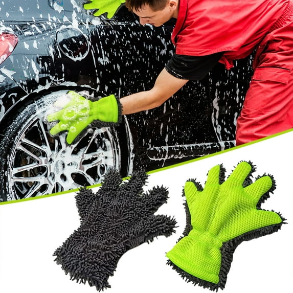 Double Wheel Care Cleaner Motorcycle Glove For Car Aluminium Brush Cleaning And Sided Preparation Rim Window Supplies