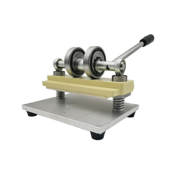 Double Wheel Hand Leather Cutting Machine Photo Paper PVC/EVA Sheet Cutter DIY Leather Die Cutting Machine Punching Manual Press