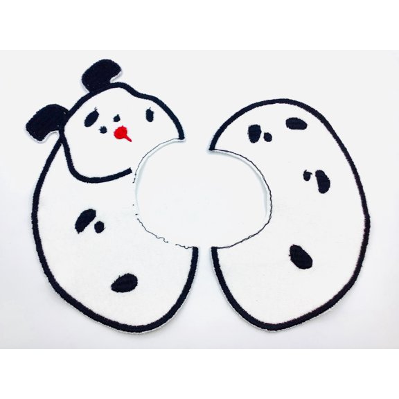 Double White Knit Puppy Collar