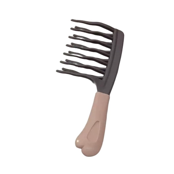 Double Wide Tooth Comb for Curly, Detangling Hair Brush with Wavy Tooth Design and Ergonomic Handle for Long/Thick Dry/Wet Hair for Women/Girl without Straighten the HairStyle