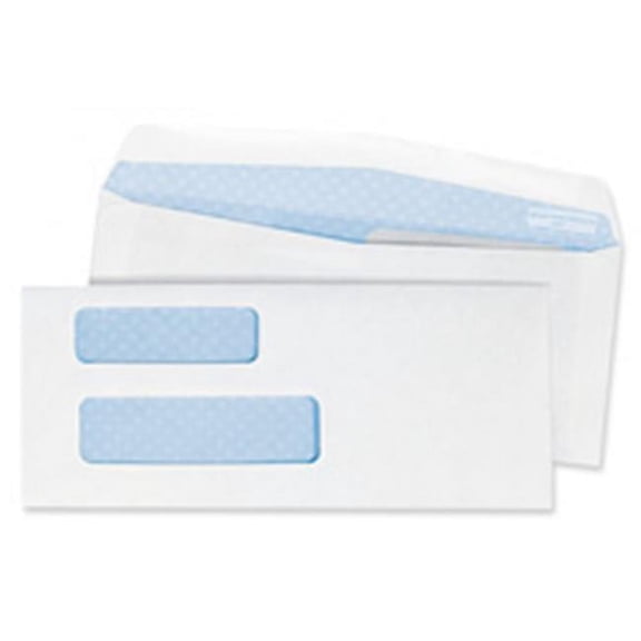 Double Window Envelope - White - No. 8 - 5/8in. x 3 5/8in. - 500 Count