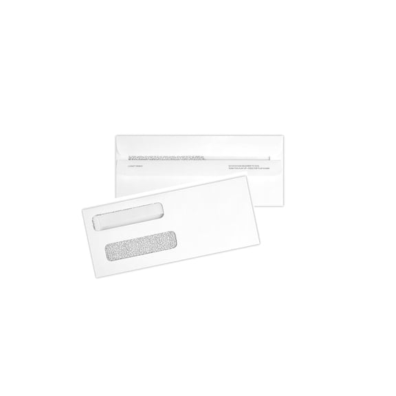 Double Window Envelopes for QuickBooks - Self Seal with Security Screen-250