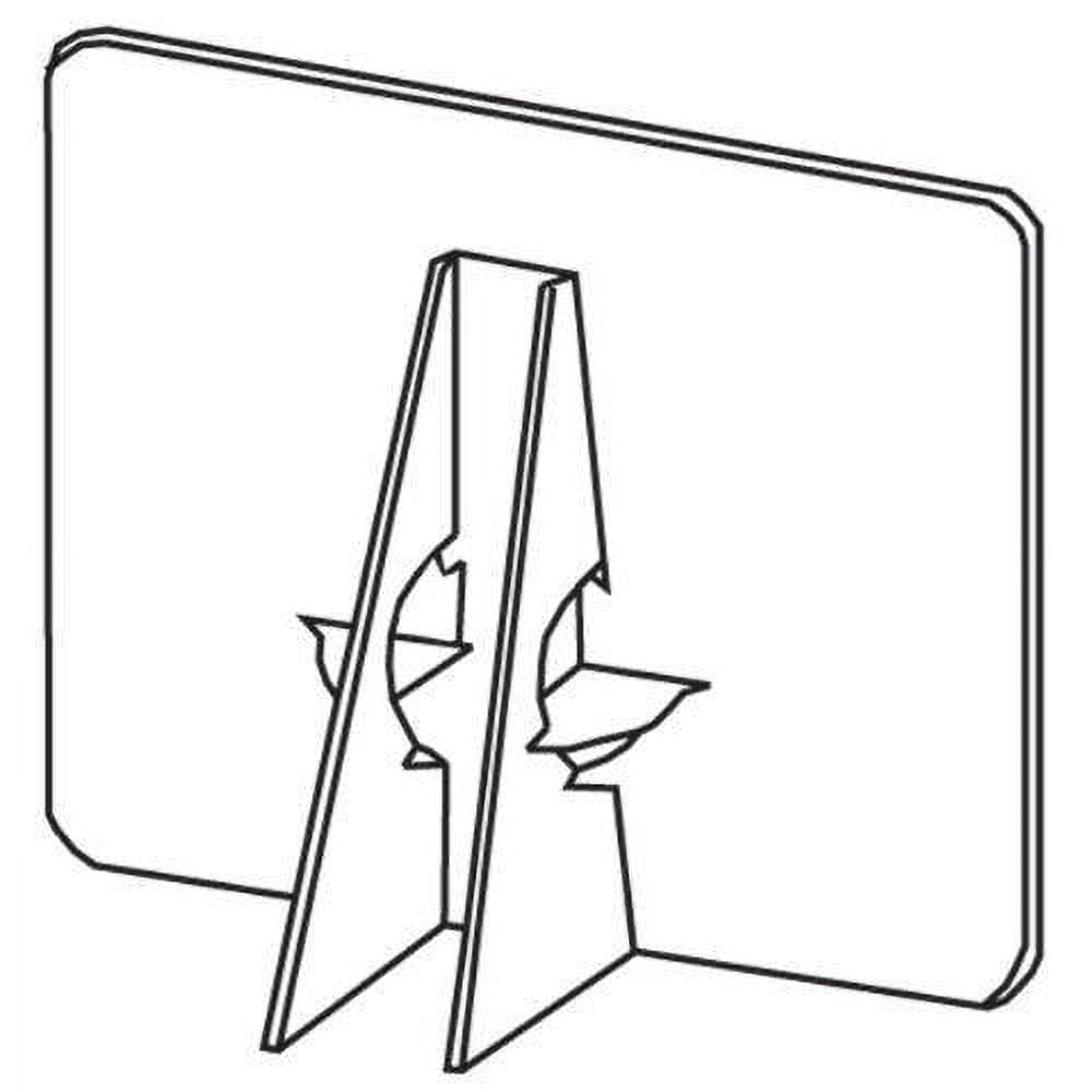 Double-Wing Self-Stick 7in Easel-Backs - White  set of 25
