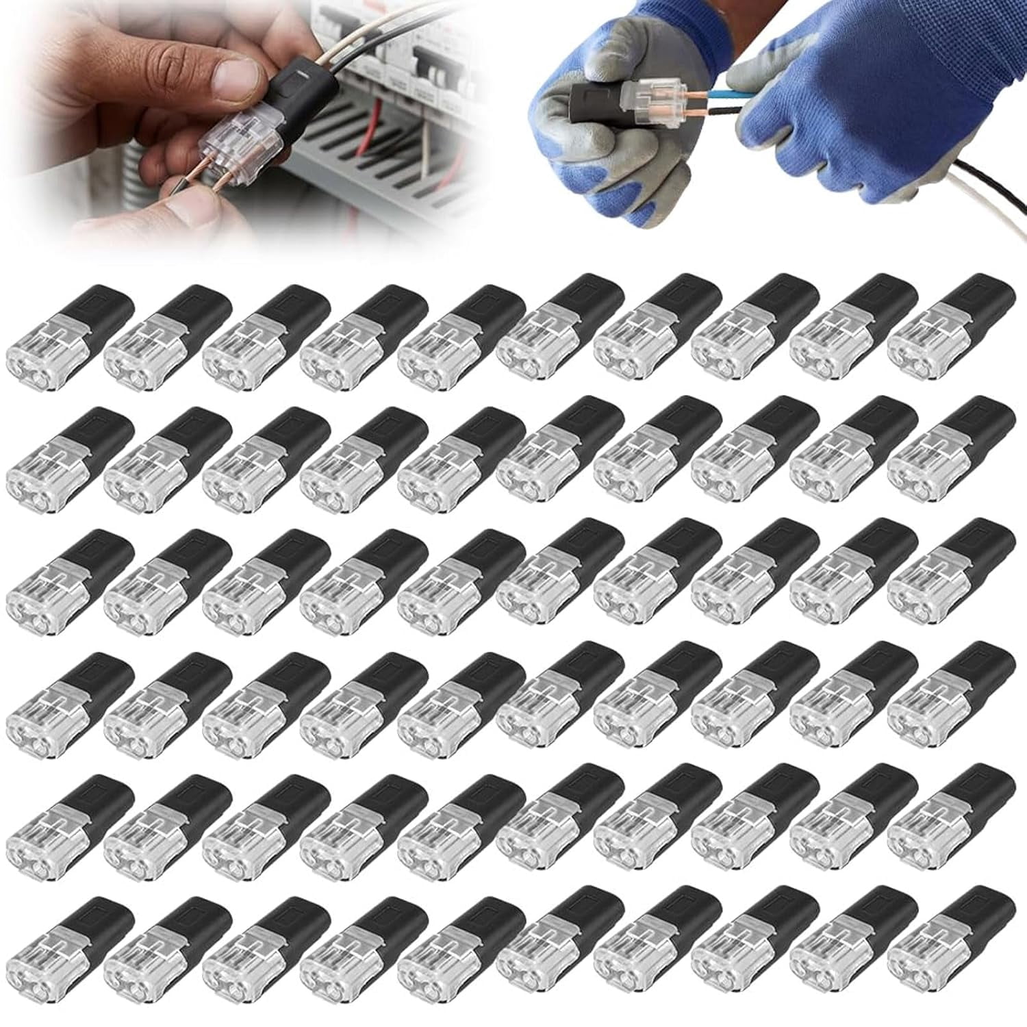 Double Wire Plug in Connector with Locking Buckle, Double-Wire Lock ...