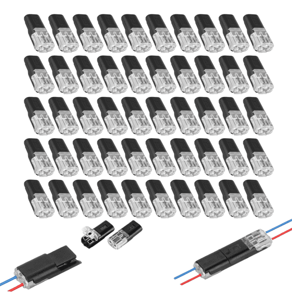 Double Wire Plug in Connector,Quick Disconnect 2 Pin Led Connector No ...