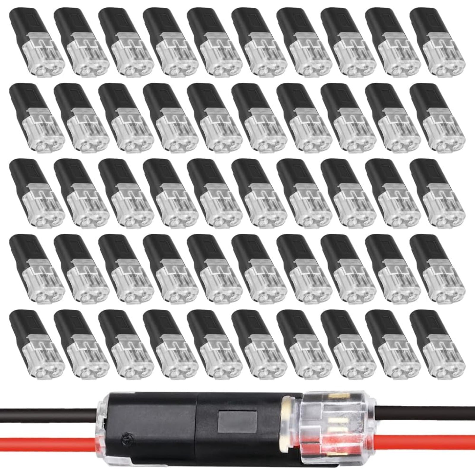 Led Connector 2 Pin Mini Double-Wire Plug-in Connector Led Light Strip Connectors 2 Pin, Low ...