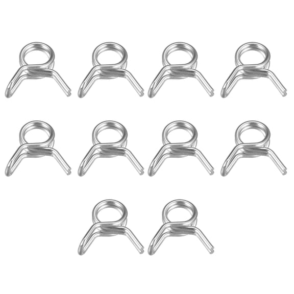 Double Wire Spring Hose Clamp, 304 Stainless Steel 5mm Fuel Line Silicone Tube Spring Clips, 20 Pack