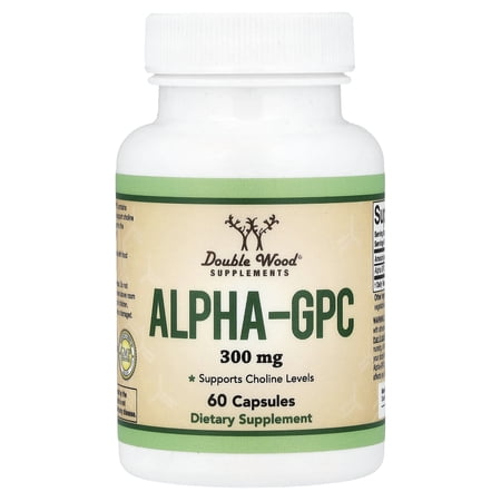 Double Wood Supplements Alpha-GPC, 300 mg, 60 Capsules