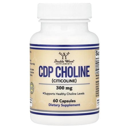 Double Wood Supplements CDP Choline, 300 mg, 60 Capsules
