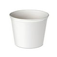 thumbnail image 1 of Double Wrapped Paper Bucket Unwaxed, 165 oz, White, 100/Carton, 1 of 2