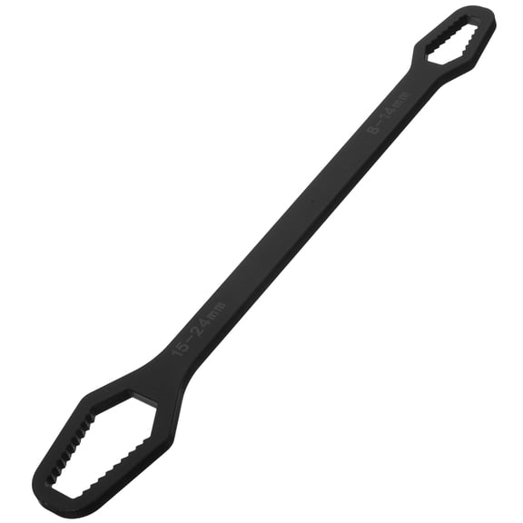 MERRYHAPY Black Adjustable Double-Ended Wrench Multi-Functional Universal Spanner Made of Chromium Vanadium Steel