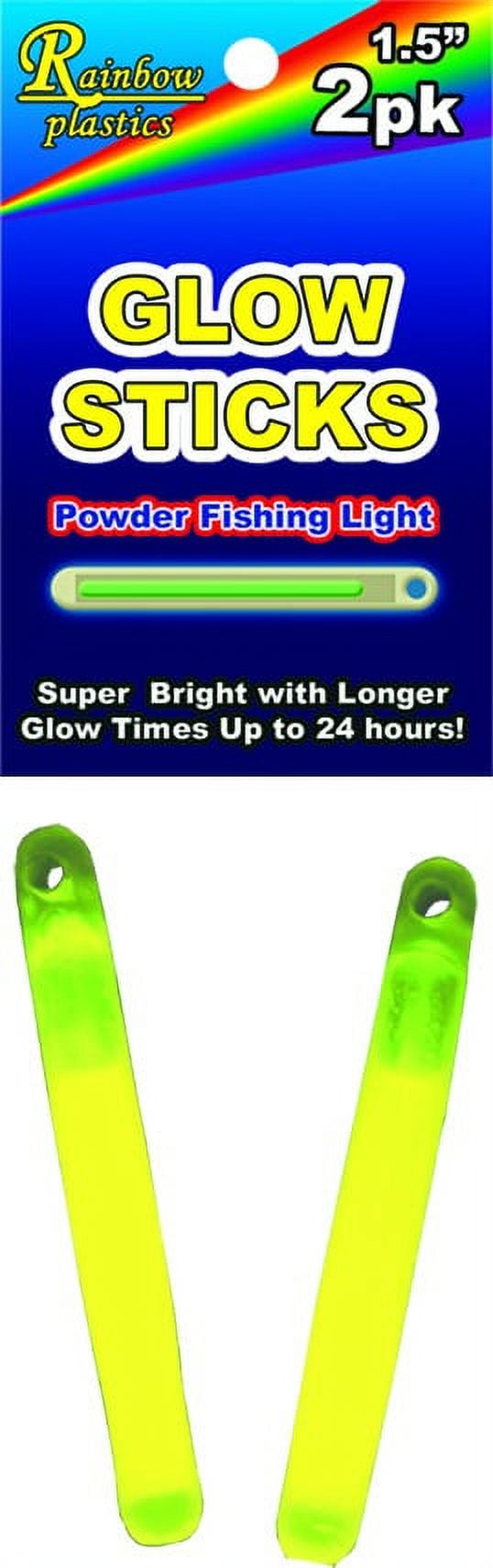 Double X Tackle Glow Sticks Powder Fishing Light Stick , 1 1/2", 2-Pack