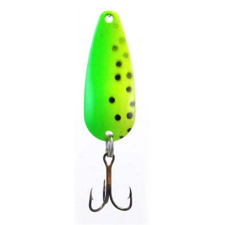 Double X Tackle Pot-o-gold Bass & Trout Spoon Fishing Lure, Frog/Nickel  Back, 1/2 oz., Fishing Spoons 