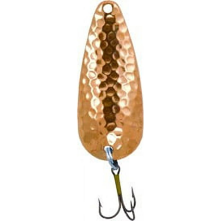 Double X Tackle Pot-o-gold Bass & Trout Spoon Fishing Lure, Hammered Brass,  1/2 oz., Spoon