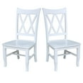 thumbnail image 1 of Double XX Solid Wood Chairs in White- Set of 2, 1 of 11