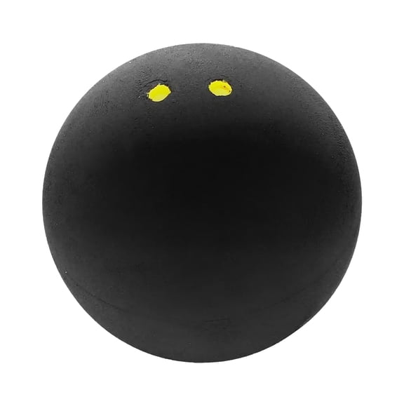 Double Yellow Dot Squash Ball for Advanced Squash Training, 38mm Black Rubber Ball for Indoor Rally Use and Single Ball