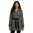 thumbnail image 1 of Double Zero Double Breasted A-Line Coat, Black, 1 of 5