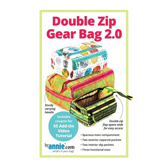 Double Zip Gear Bags 2.0 Pattern