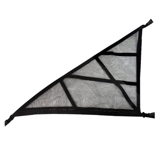 Double-Zipper Car Roof Mesh Bag - Triangle-Shaped Cargo Net for Vehicle Ceiling, Strong Load-Bearing Pocket, In-Car Storage Organizer