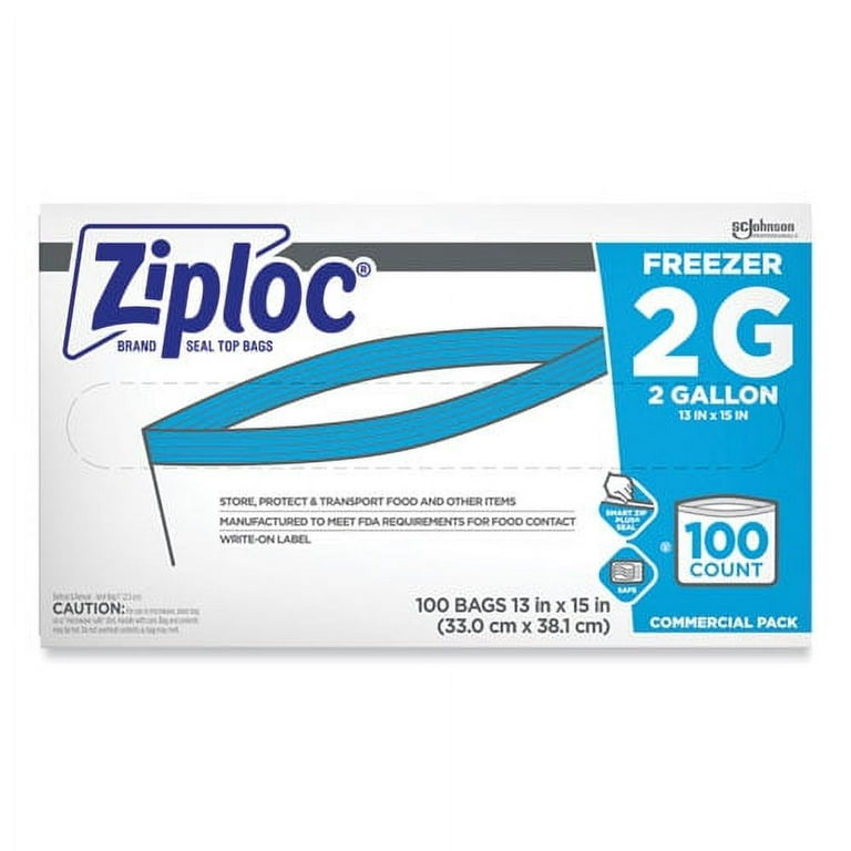 Double Zipper Freezer Bags, 2 gal, 2.7 mil, 13 Double Zipper Freezer Bags, 2 gal, 2.7 mil, 13