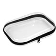 thumbnail image 1 of Double Zipper Hard Plastic Cosmetic Case, Portable Travel Organizer for Makeup Tools Toiletries, Multi-Functional Zipper Storage Box for Toys Pencils, Crushproof Pvc, A Storage Box, 1 of 5