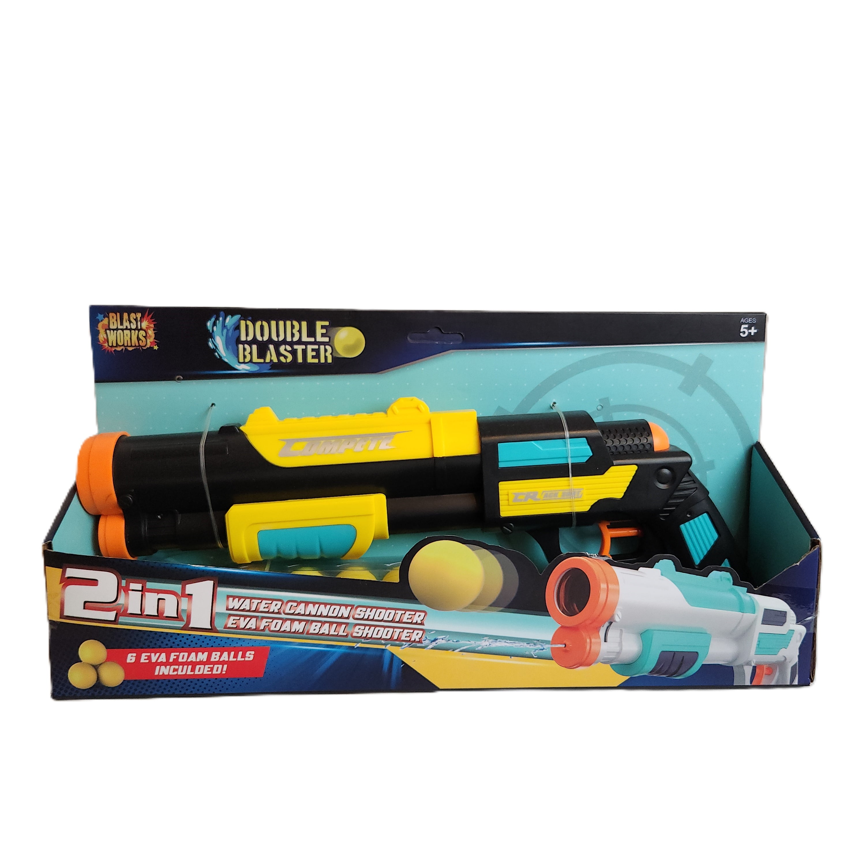 Double blaster 2 in 1 Water Cannon and Foam Ball Blaster - Walmart.com