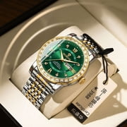 Double calendar waterproof luminous quartz mens watch