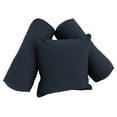 thumbnail image 1 of Double-corded Solid Twill Throw Pillows with Inserts (Set of 3) - Navy, 1 of 2