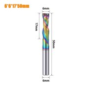 Double-edged compound Milling Cutter 2 Flute Spiral Carbide End Mill Router Bit