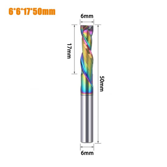 Double-edged compound Milling Cutter 2 Flute Spiral Carbide End Mill Router Bit